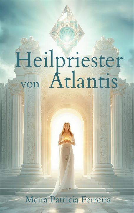 SeeYourSoul - Buchcover Heilpriester von Atlantis von Meira Patricia Ferreira, spirituelle Literatur über kristallines Bewusstsein und energ